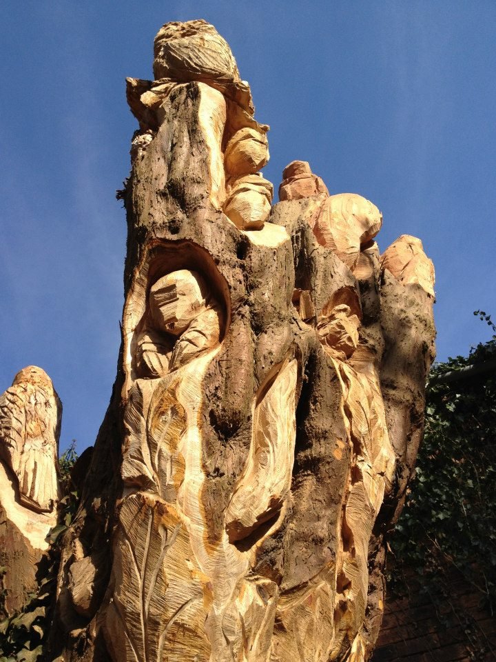 Photograph of Sensory Garden tree carving - close up 4