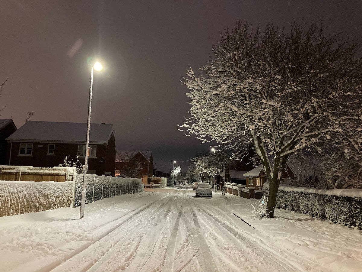 Photograph of Royal Hill Road under snow