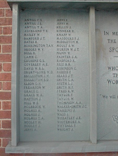 Photograph of Spondon War Memorial