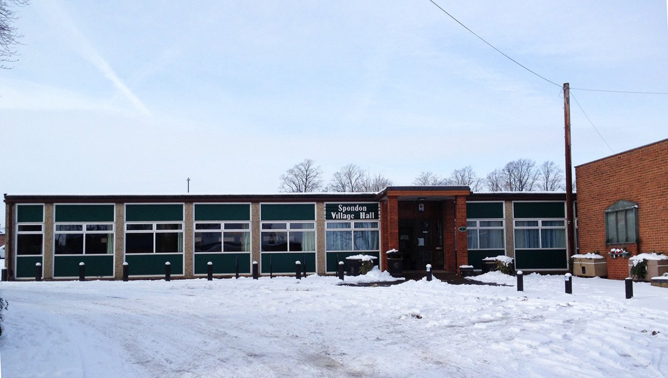 Photograph of Village Hall in the snow