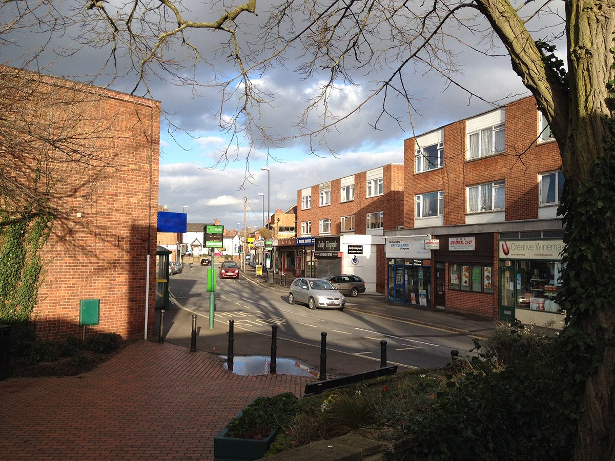 Photograph of Sitwell Street from outside the Library