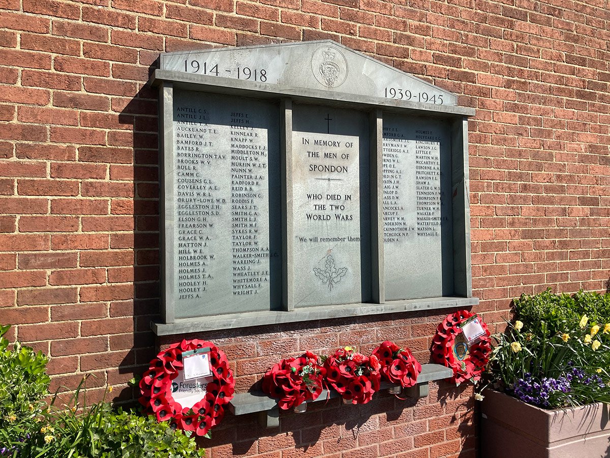 Photograph of Spondon War Memorial, Spring 2021